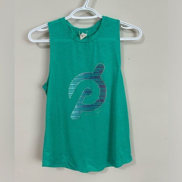Spiritual Gangster  x Peloton Tank Top Women's Green Purple Gold‎ Logo - Picture 3 of 8
